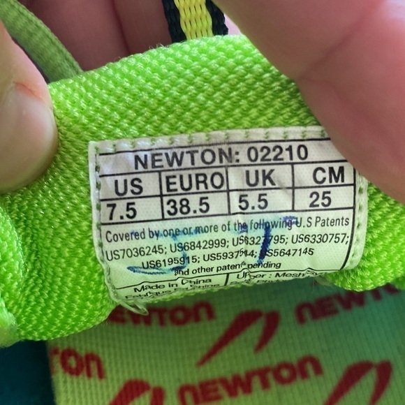 Newton Terra Momentum Running Blue Lime Women Training Sneakers Size 7 - Picture 13 of 13